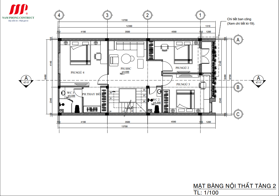 MẪU NHÀ PHỐ 2 TẦNG MÁI BẰNG TẠI BẮC NINH 6