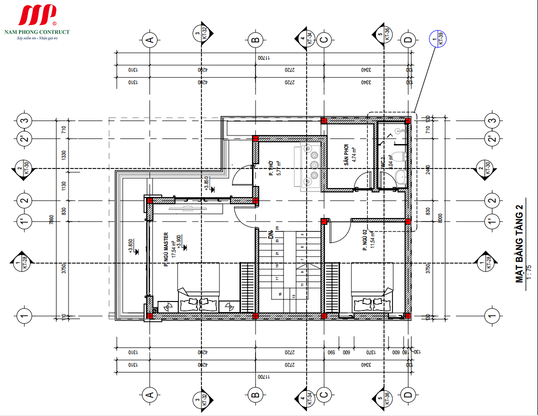 MẪU NHÀ PHỐ 2 TẦNG MÁI NHẬT Ở BẮC GIANG 5