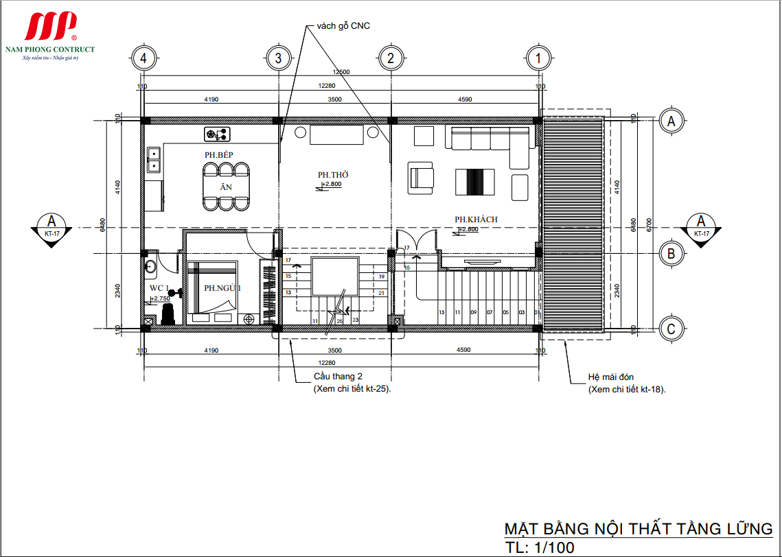 MẪU NHÀ PHỐ 2 TẦNG MÁI BẰNG TẠI BẮC NINH 5