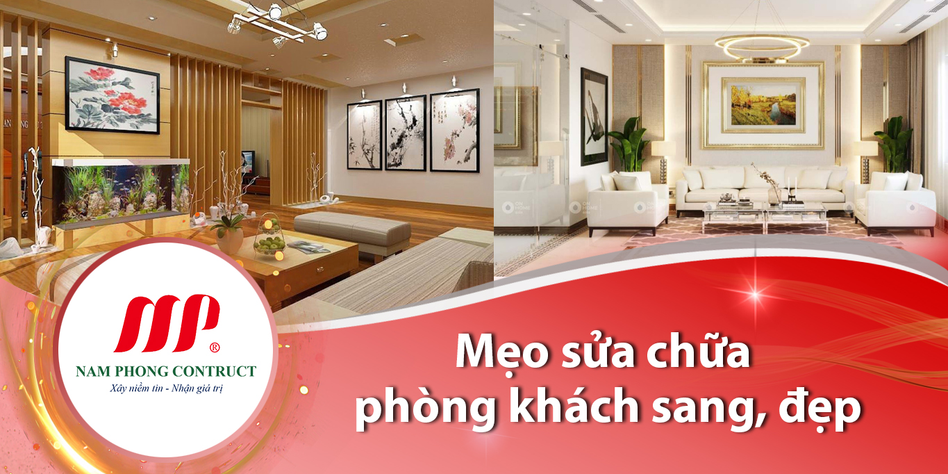 mẹo sửa chữa phòng khách đẹp