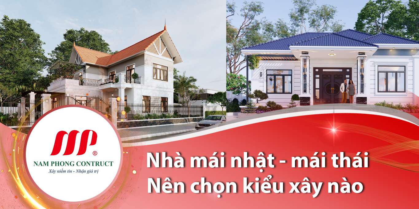 so sanh nhà mái nhật và nhà mái thái