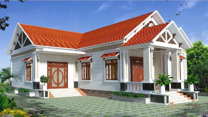 nhà cấp 4 mái thái chữ L